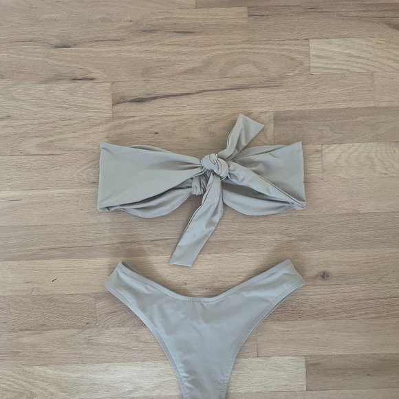 Tan+Lines by Sivan Ayla Hamptons Bikini Top in “Dove” - Picture 3 of 5